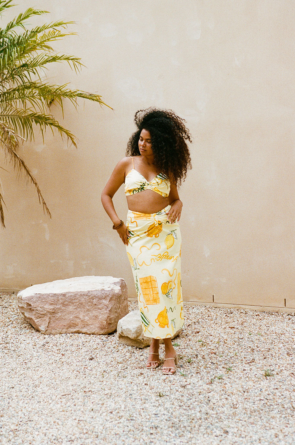 Tillie Midi Skirt - Yellow – SABO