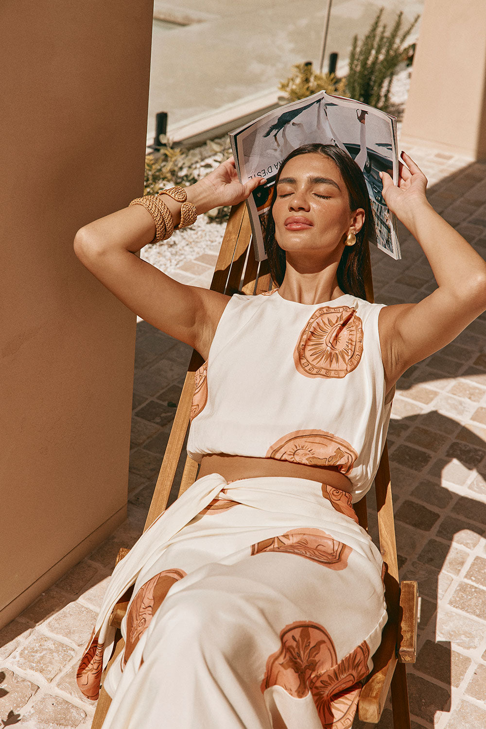 mille dress Cream Nomisma Sea Shell Print Maxi Millie Dress L
