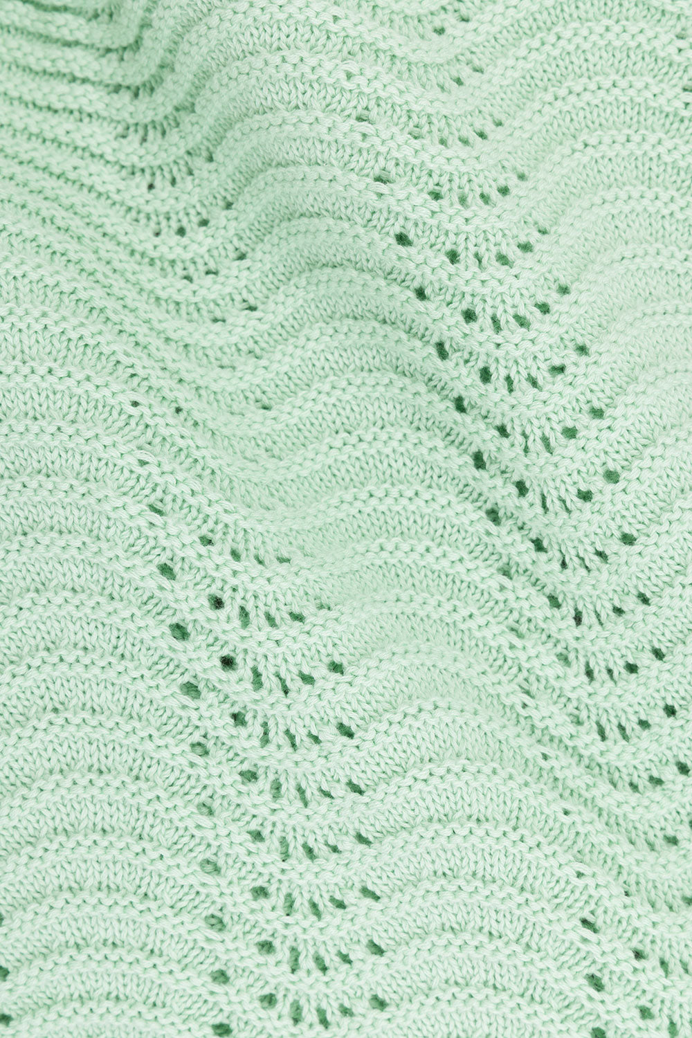 Mint Green Crochet Knit Short Sleeve Leah Top – SABO
