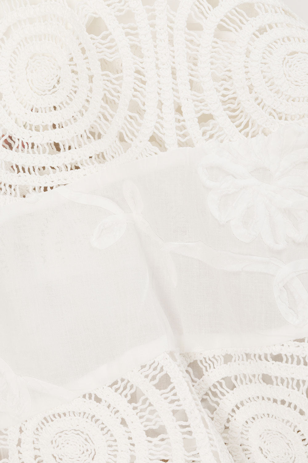 Bridal White Crochet Panel Strapless Thalia Top – SABO