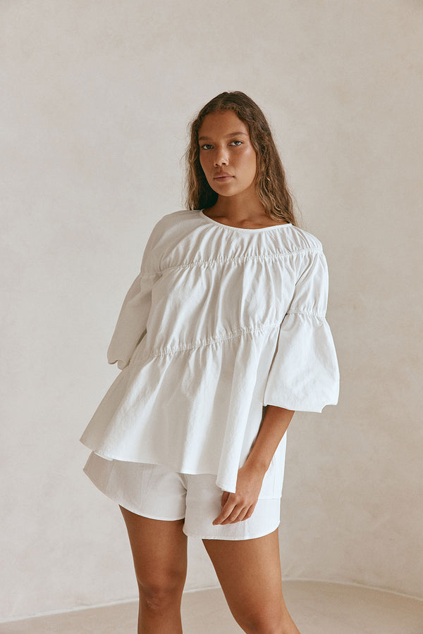 SAMPLE-Akel Shorts - White