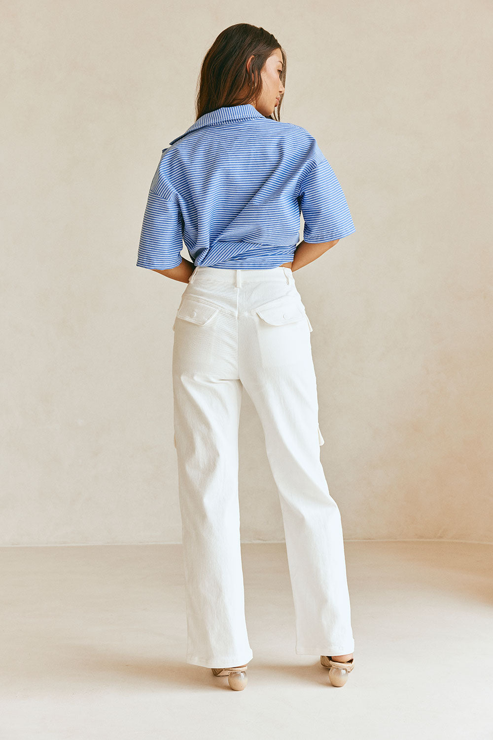 White High Waist Pocket Trouser Allani Pants – SABO