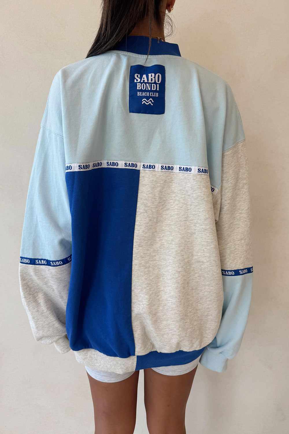 Blue Terry Oversized Vintage Bondi Sweater – SABO