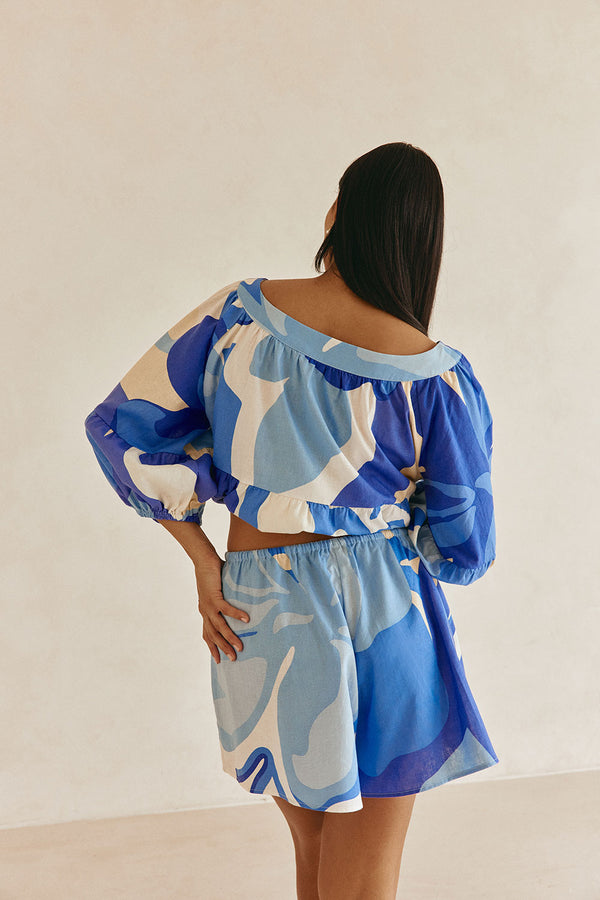 SAMPLE-Elara Shorts - Valley Blue