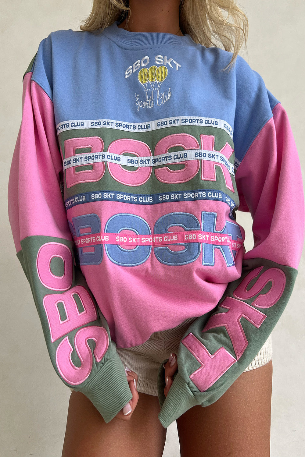 Nakia Oversized Vintage Sweater - Pink – SABO
