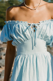 Nyrobi Off Shoulder Dress - Blue