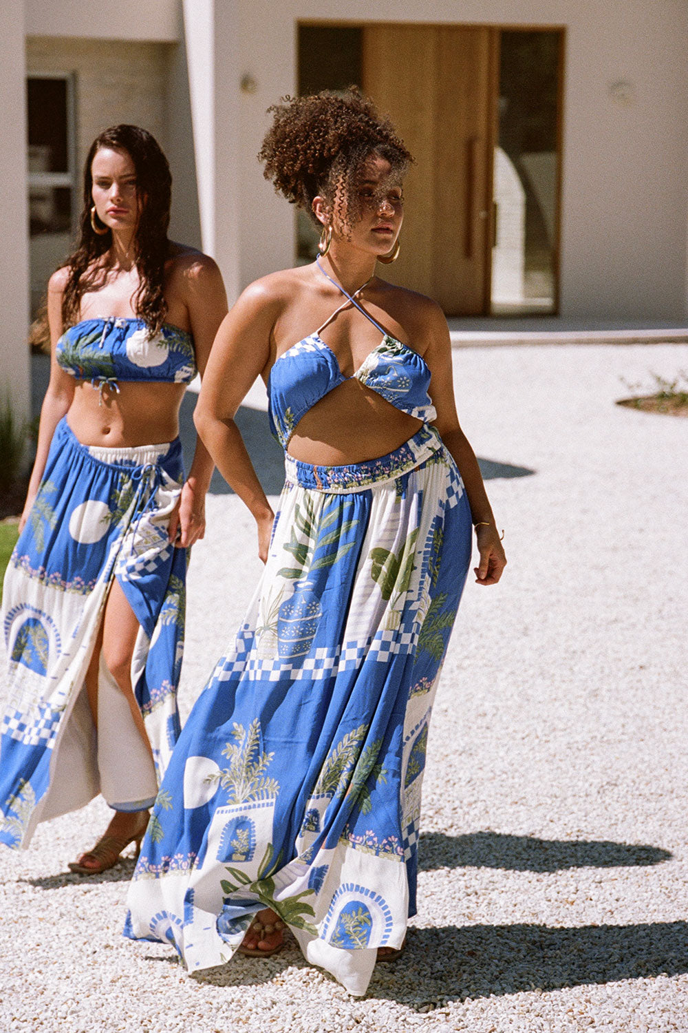Ellsley Maxi Dress - Vista Blue Greece Print Ellsley Maxi Dress - Vista Blue Greece Print