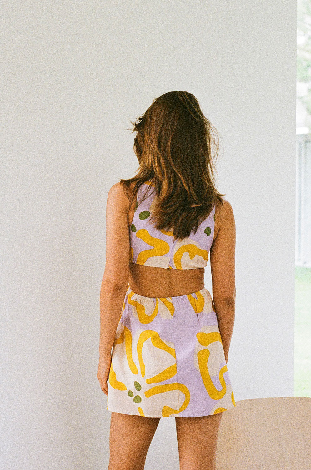 purple and yellow mini dress Sidelines & Scallops Dress | Bloom West Boutique