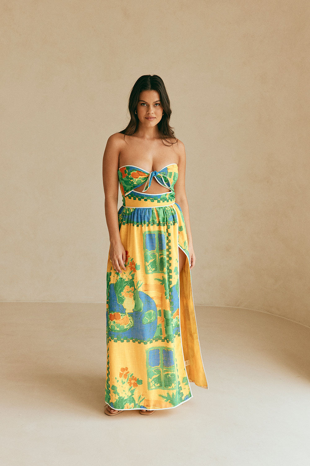 Dulce Strapless Split Maxi Dress Dulce Strapless Split Maxi Dress