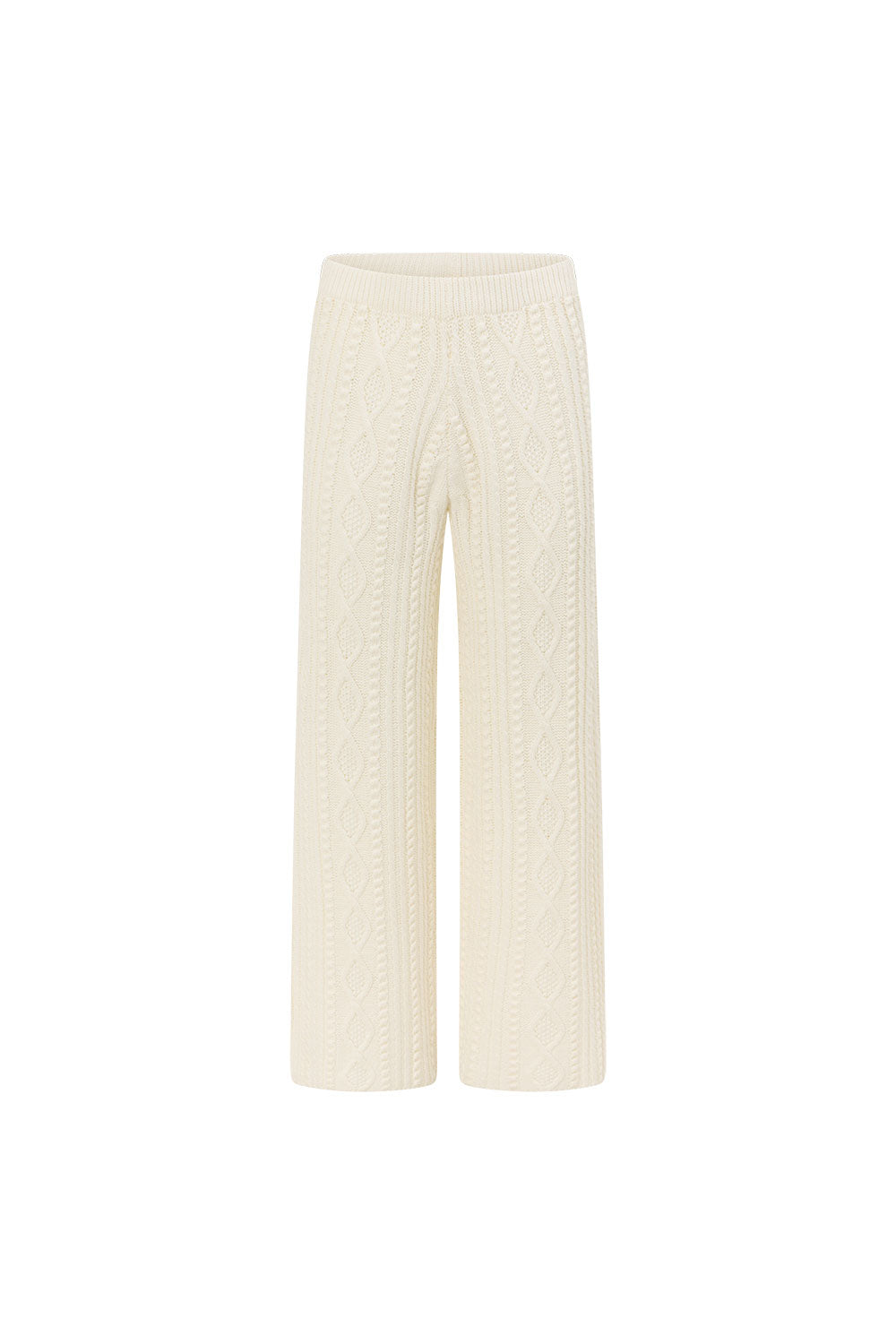 Cream Cable Knit High Waist Azari Pants – SABO
