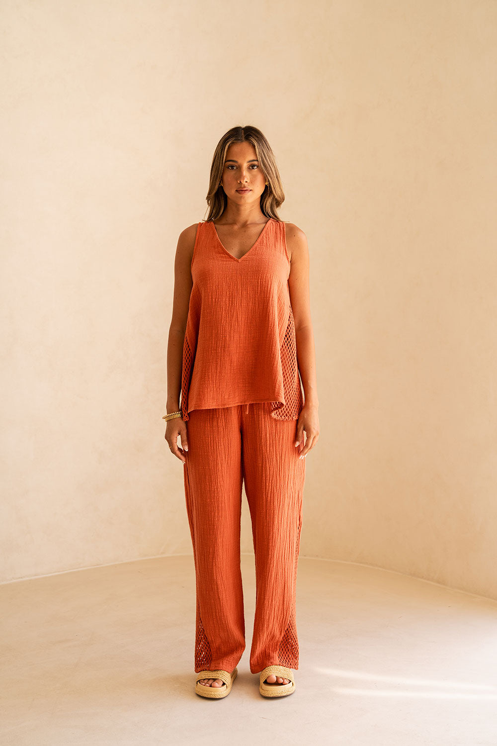 SAMPLE-Dita Top - Blood Orange