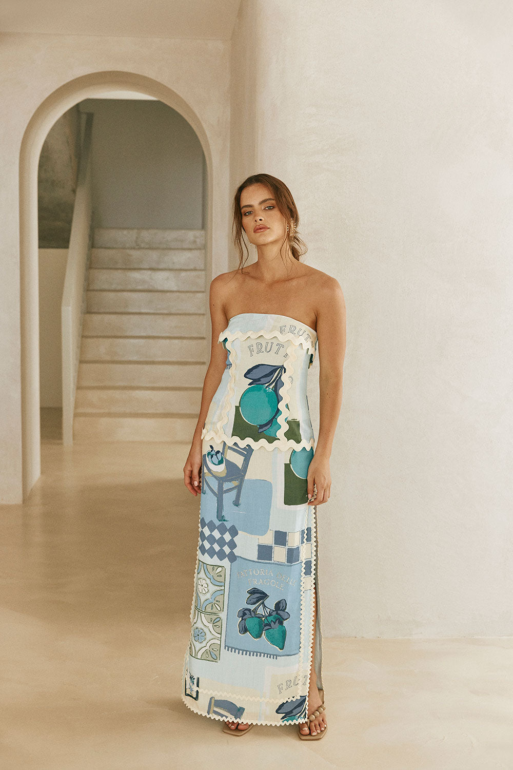 SAMPLE-Miriana Dress - Villagio Blue