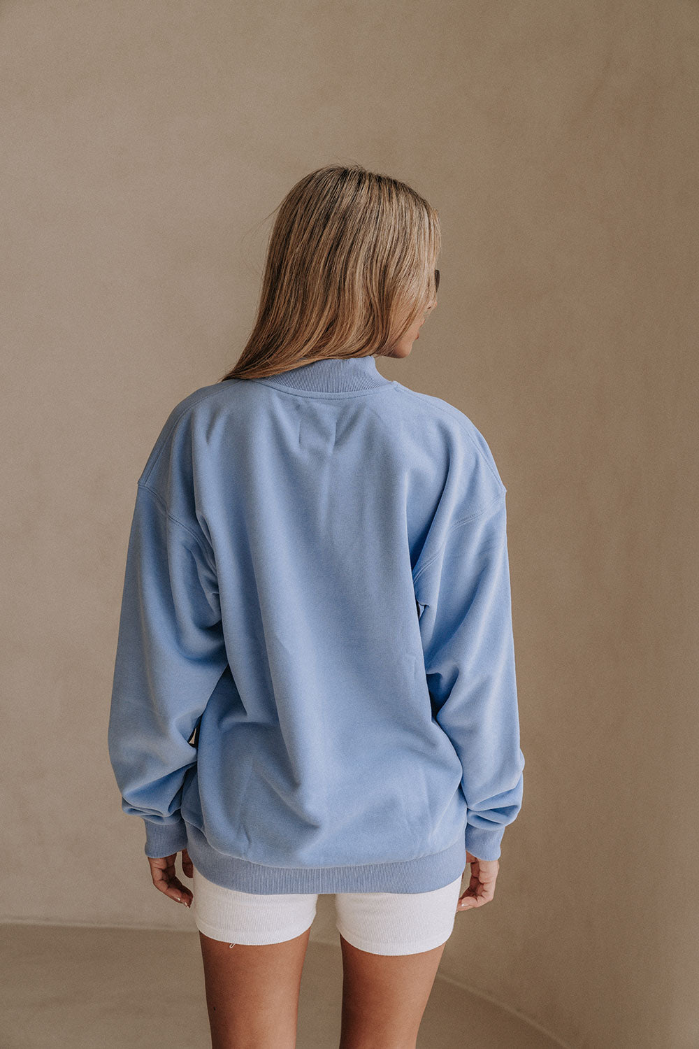 Sky Blue Fleece Oversized Vintage Bleeker Street Sweater – SABO