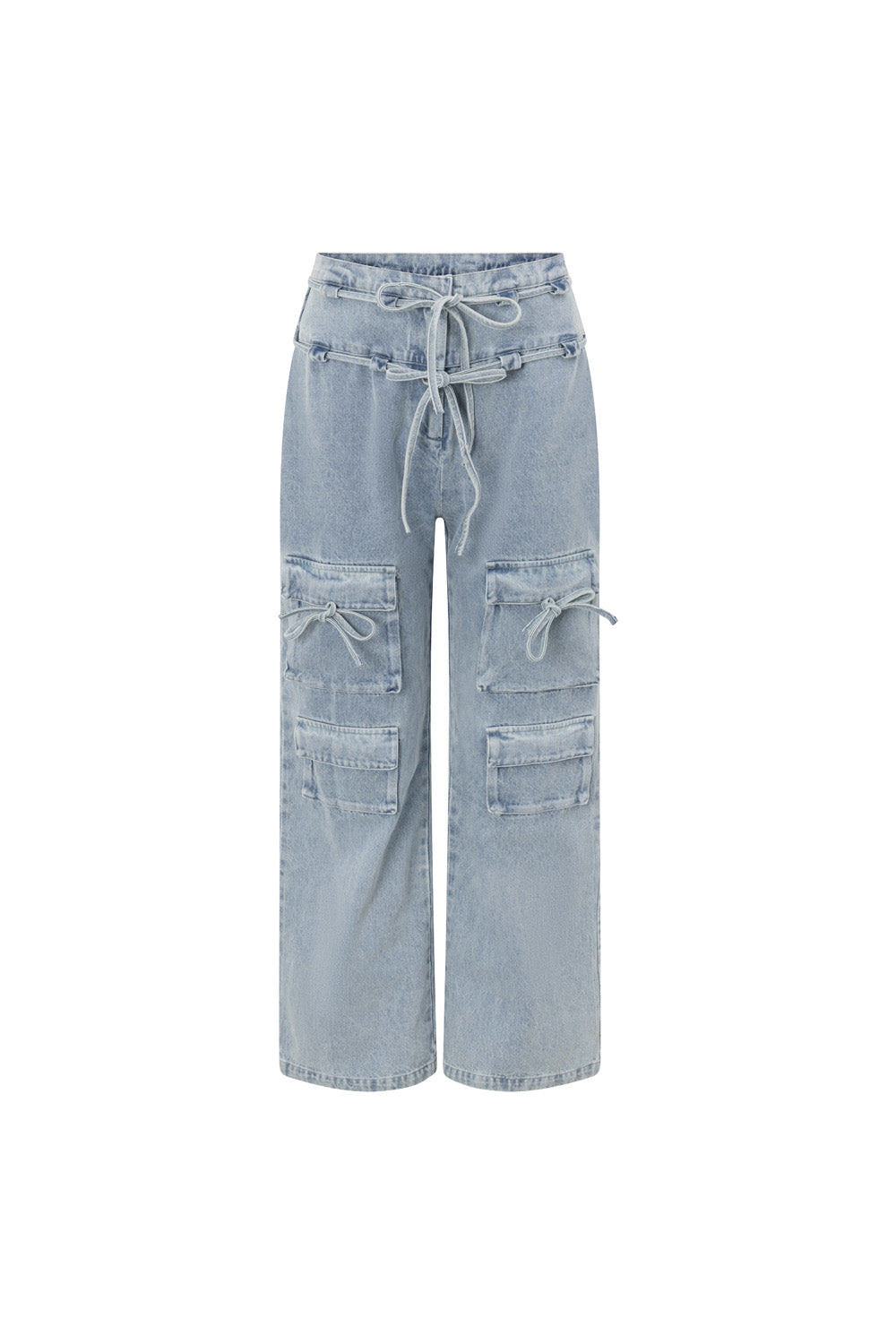 ★DENIM SABO 1️⃣ No.631 Blue Denim Tie Pocket Cargo Jaicee Pants – SABO