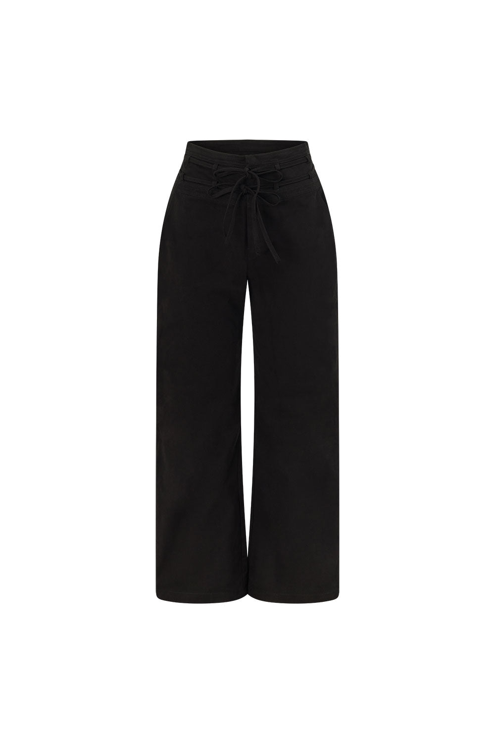 Black Denim Pocket Tie Tomikah Cargo Jean Pants – SABO