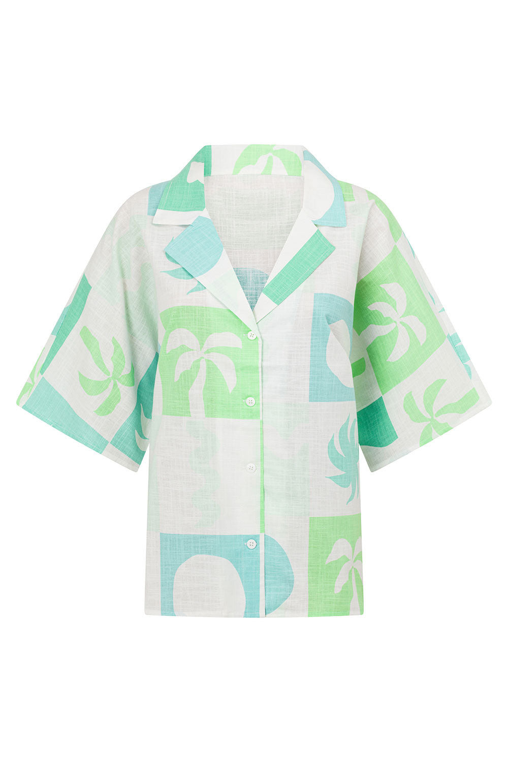 Seona Top - Palm Tile Breeze