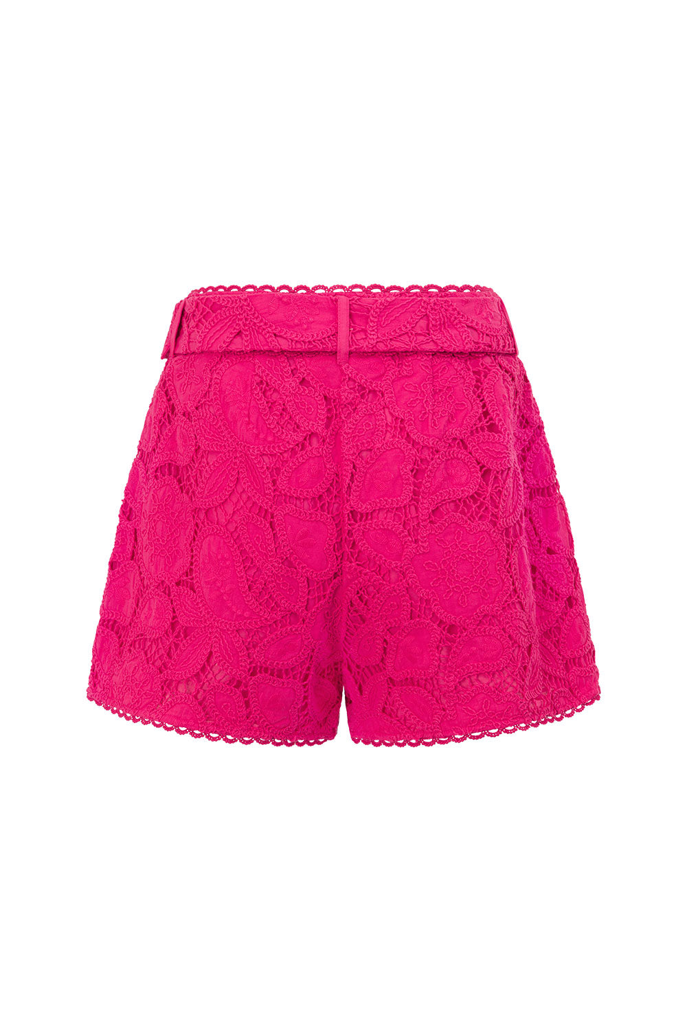 Pink Cutwork Floral Belt Lina Shorts – SABO