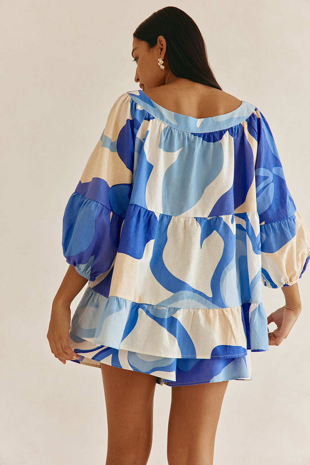 Elara Top - Valley Blue