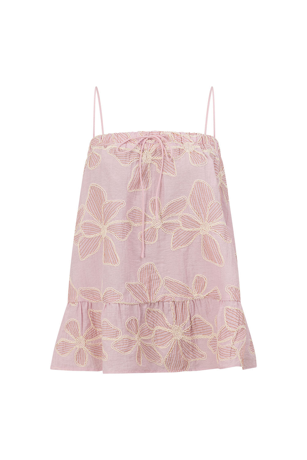 Bloom Pink Embroidered Babydoll Hazel Top – SABO