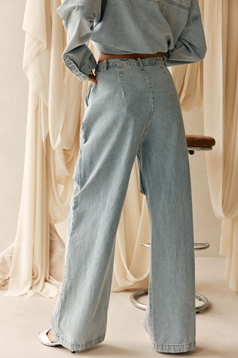Poet Denim Pants - Light Blue