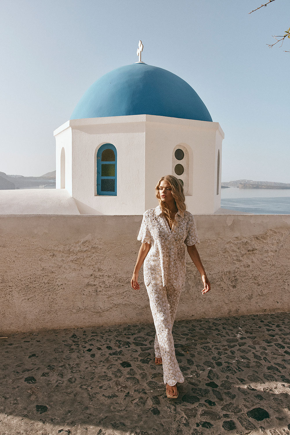 Kalila Crochet Pants - Ivory White Beige – SABO