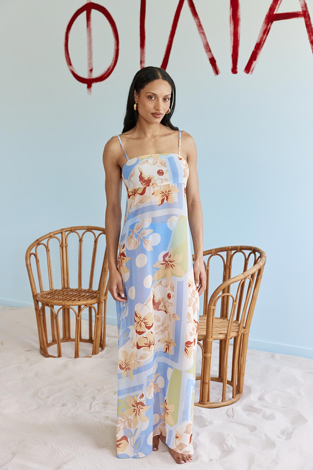 Qiara Dress - Flores Scarf