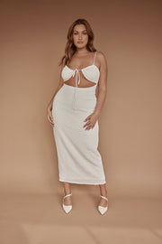 SAMPLE-Charlina Midi Dress - White