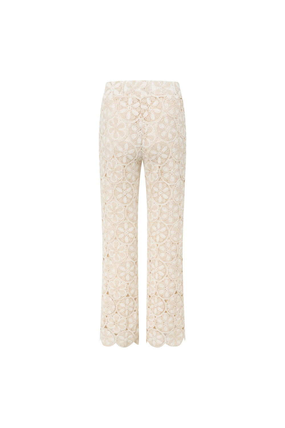 Kalila Crochet Pants - Ivory White Beige – SABO
