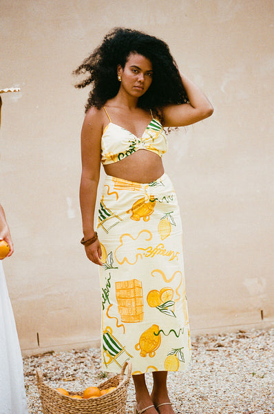 Tillie Midi Skirt - Yellow – SABO