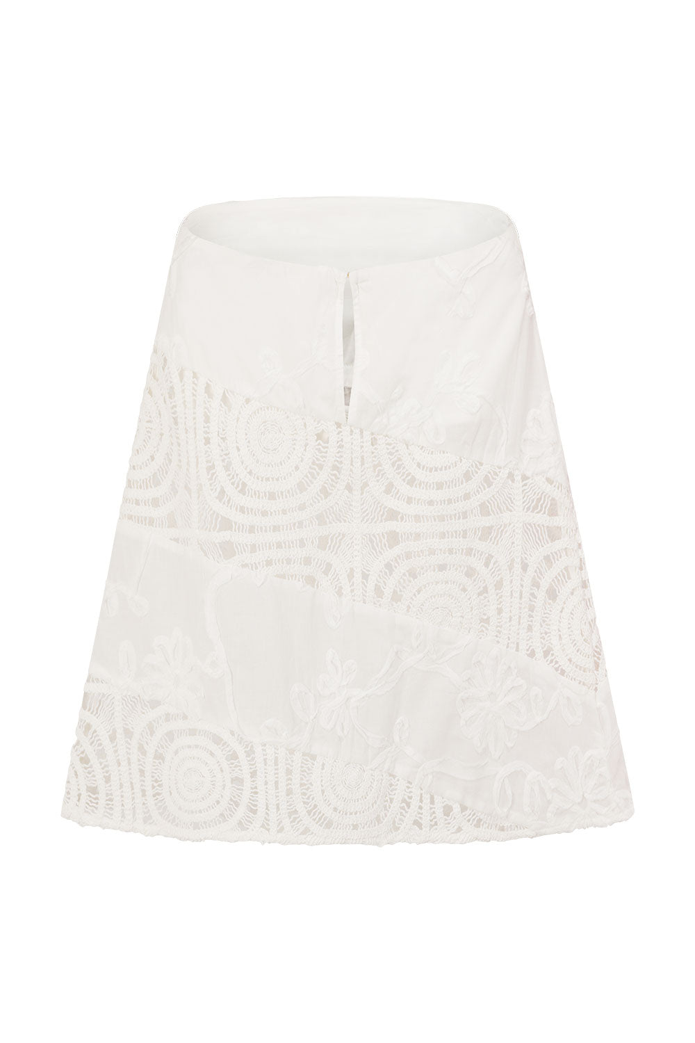Bridal White Crochet Panel Strapless Thalia Top – SABO
