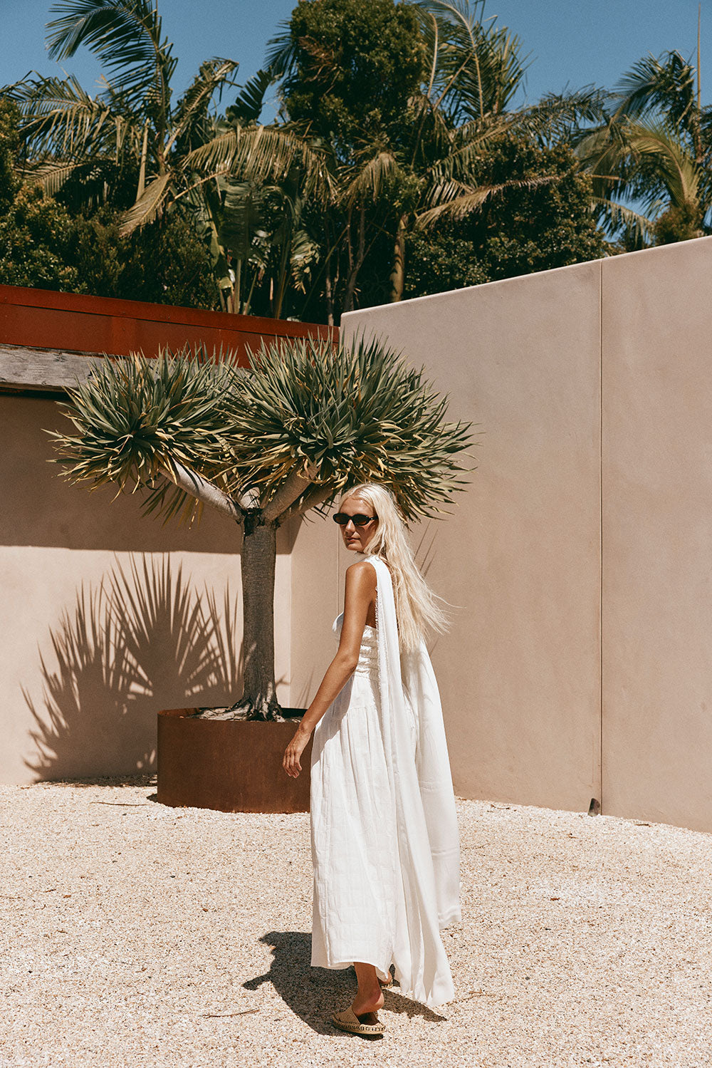 Bridal White Strapless Panel Maxi Delta Dress – SABO