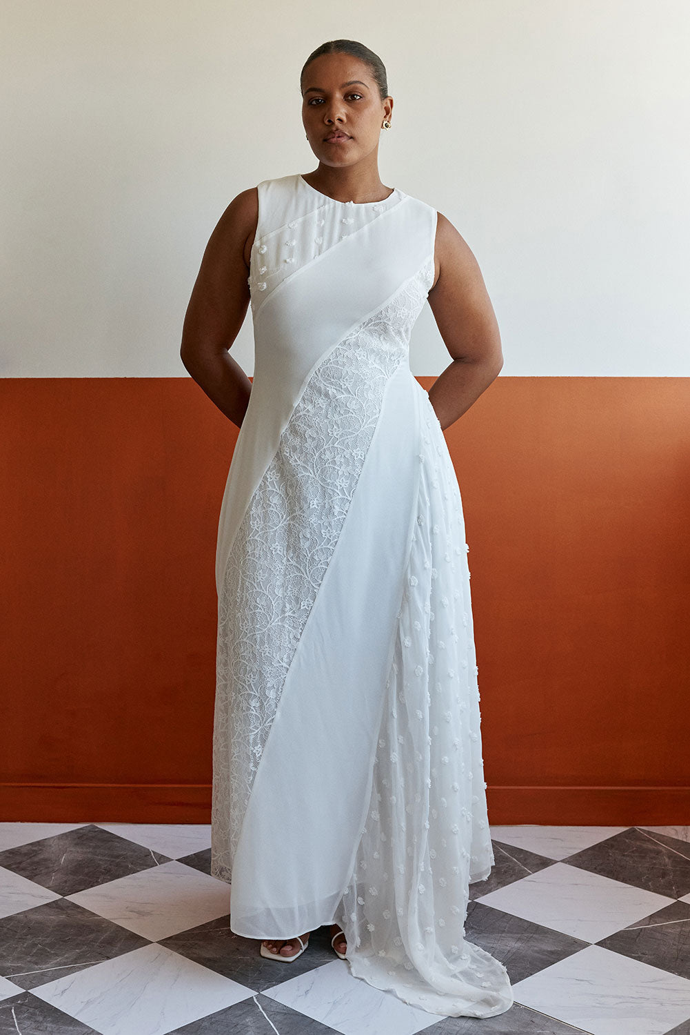 Bridal White Lace Maxi Baylee Dress – SABO