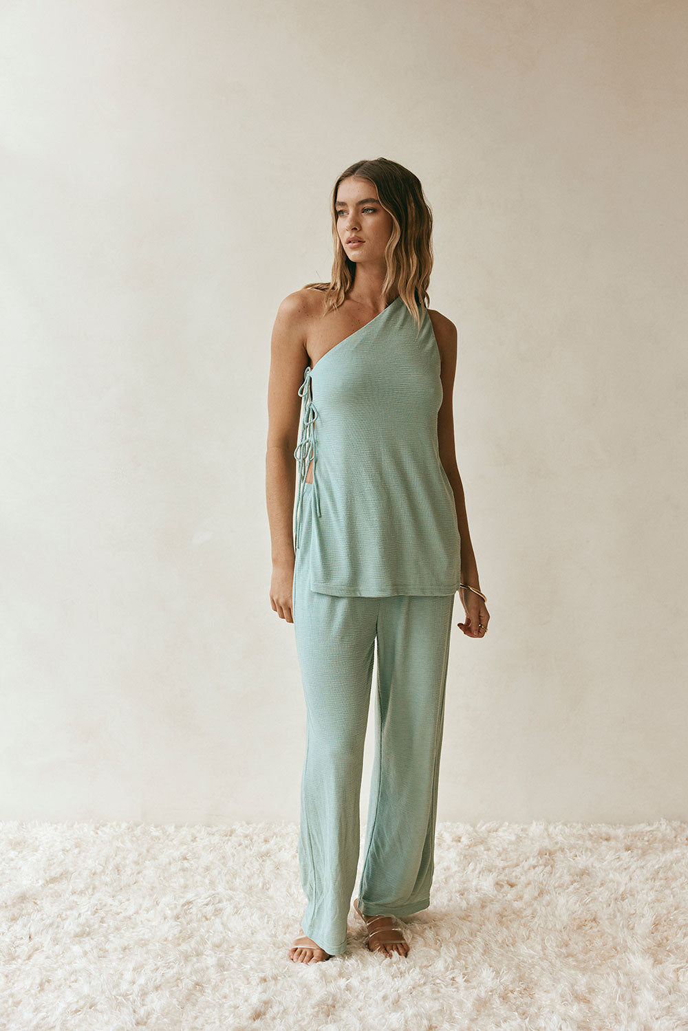Sage Green Elastic Drawstring Zen Pants – SABO