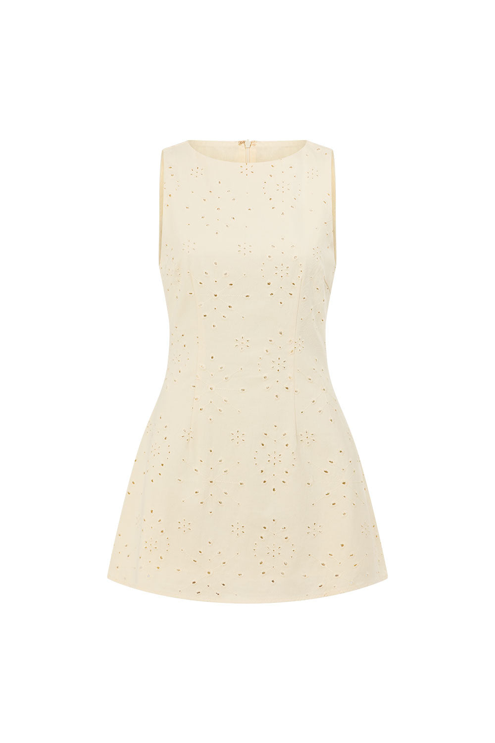 beige eyelet dress Olivaceous Tate Cream Eyelet Puff Sleeve Mini Dress - Size S - Babydoll Dress - White - Summer - Graduation - Vacation - Sorority