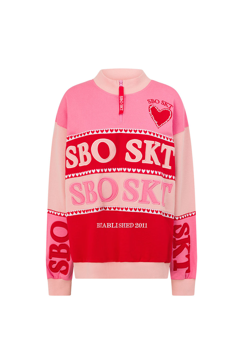 Pink Terry Oversized Vintage 1/4 Zipper Lovina Sweater – SABO