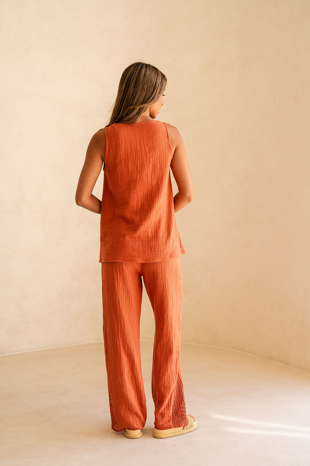 SAMPLE-Dita Top - Blood Orange