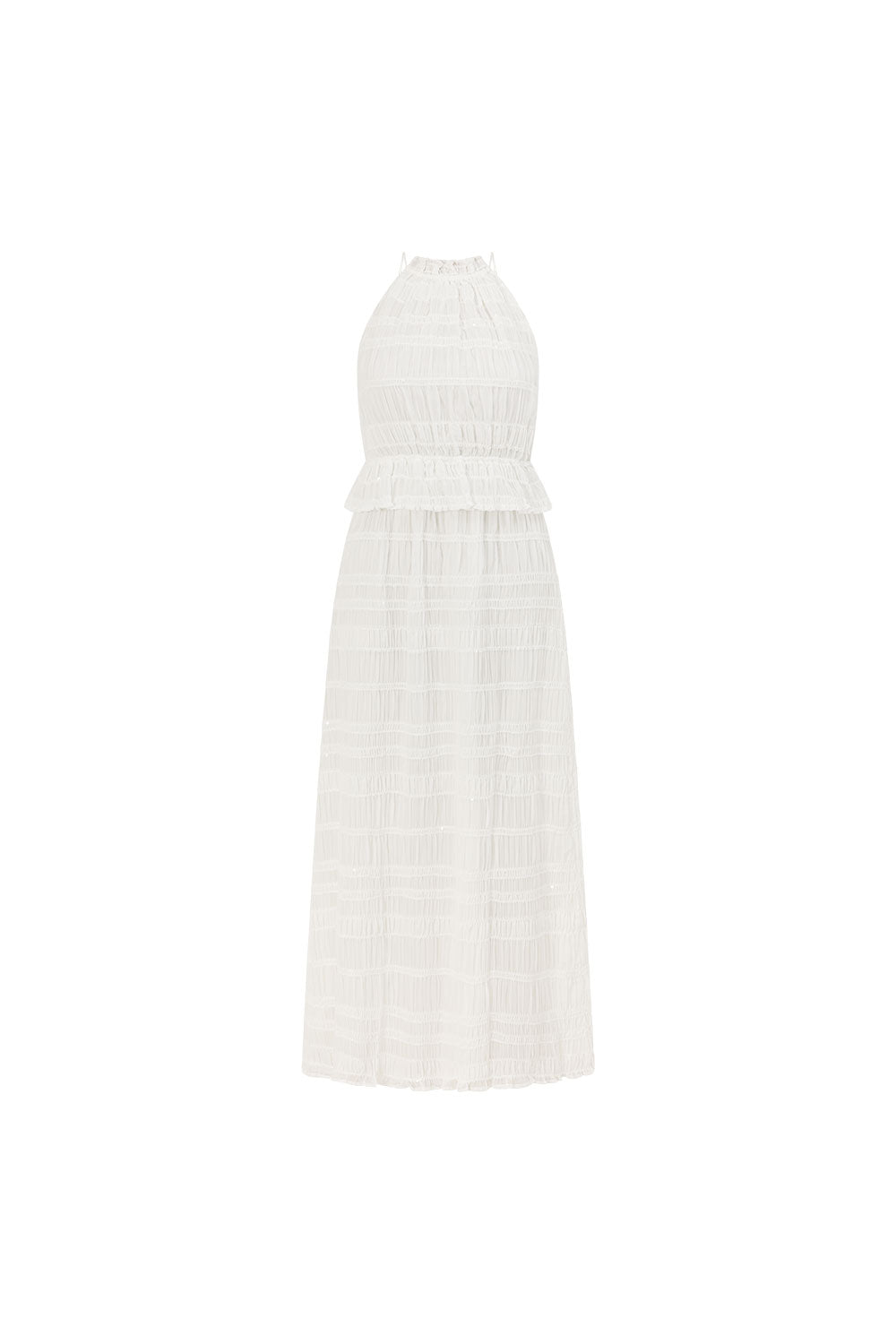 backless white dress maxi Francoise | Cowl Neck With Lace Insert Camilla Open Back Crochet Maxi