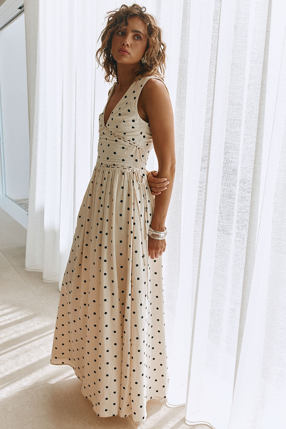 SAMPLE-Franci Dress - Cream Speck