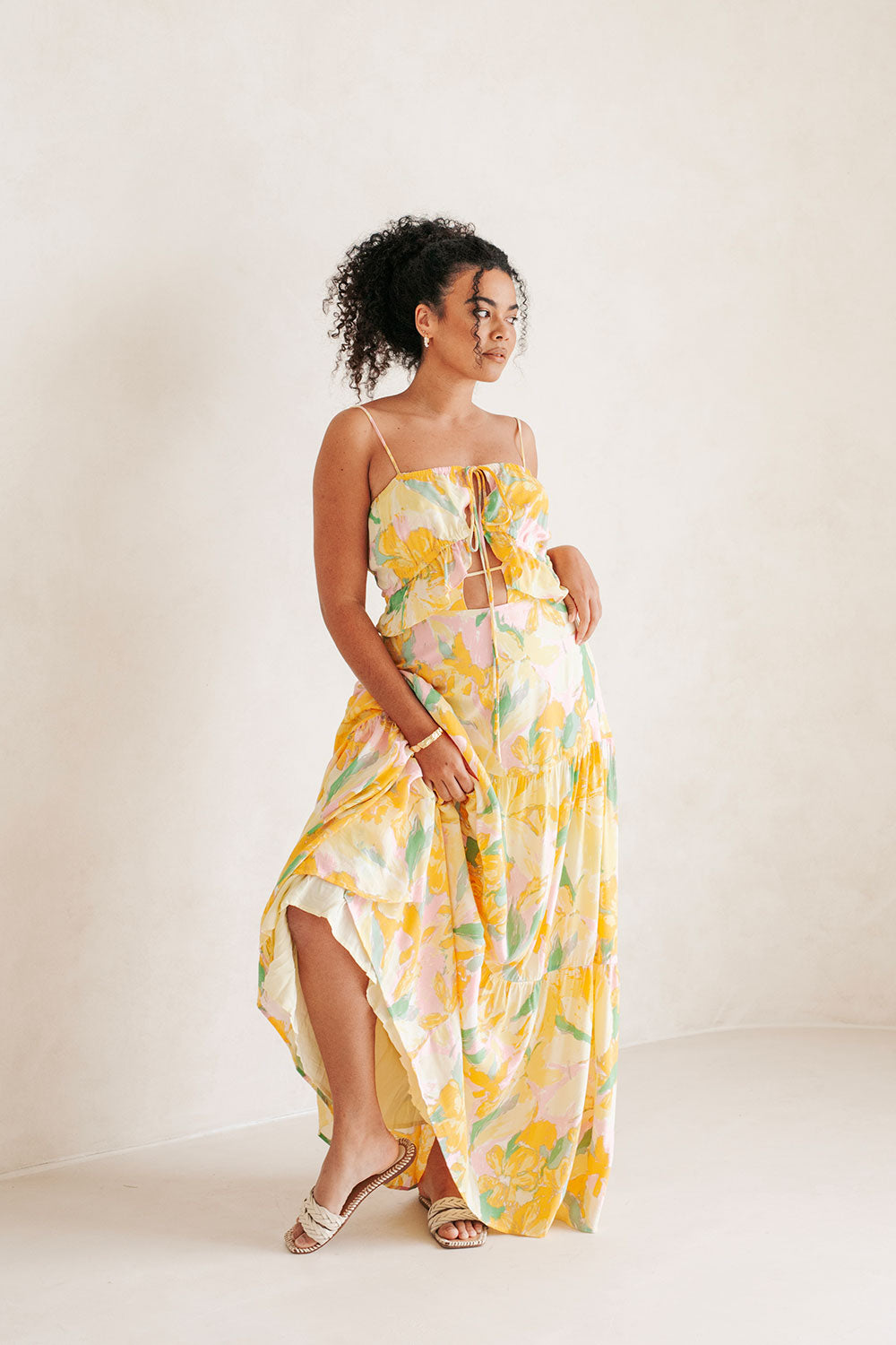 Calabria Maxi Halter Dress