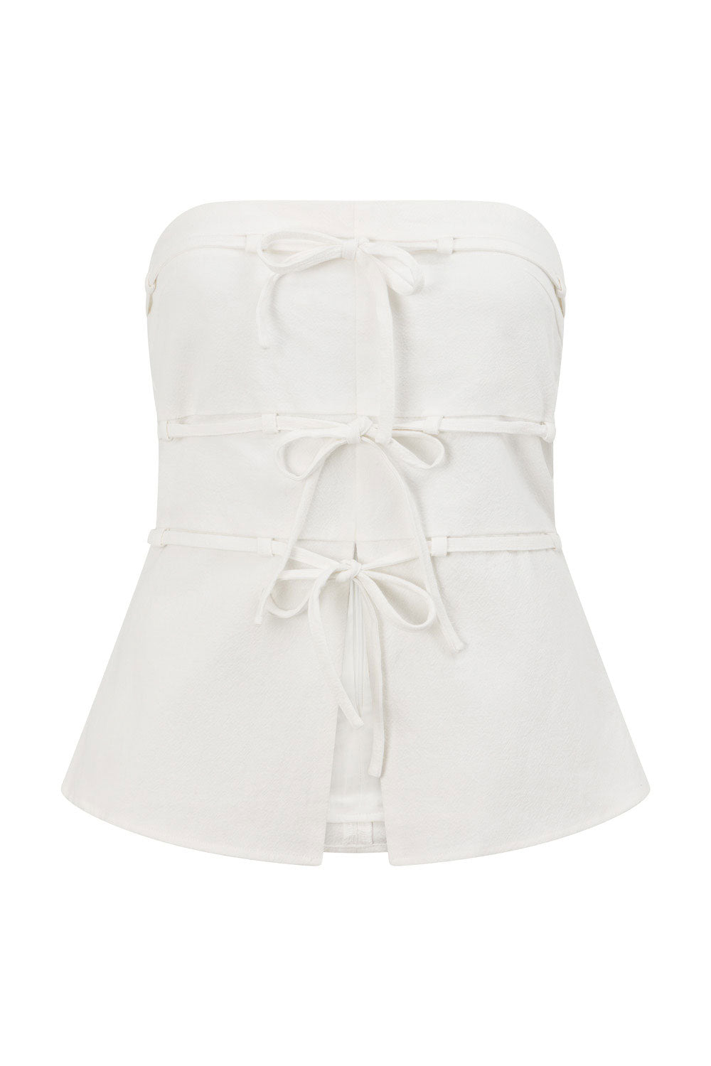 White Strapless Tie Esperanza Top – SABO