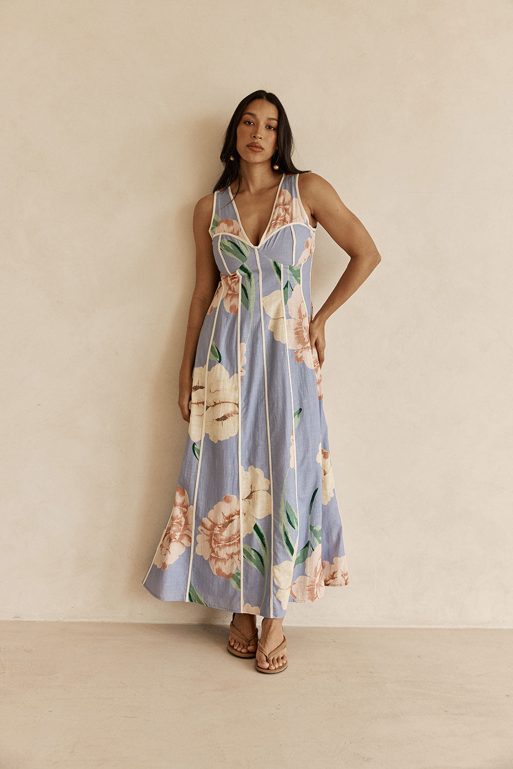 Emory Dress - Fiori Blue