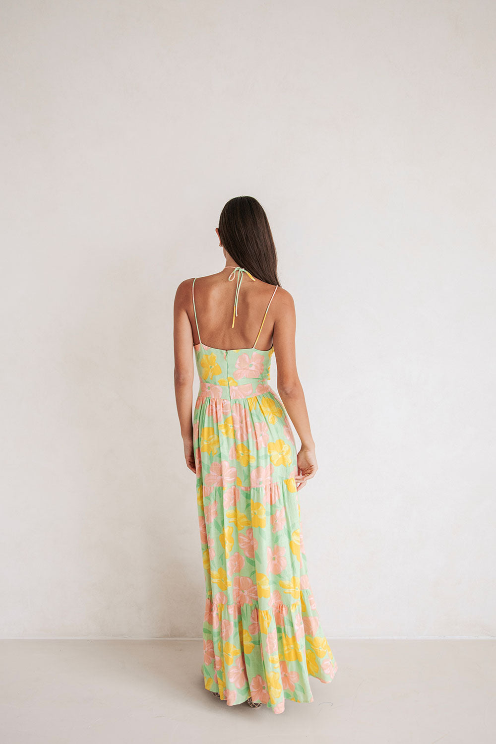 SAMPLE-Addis Dress - Rose Fill Green
