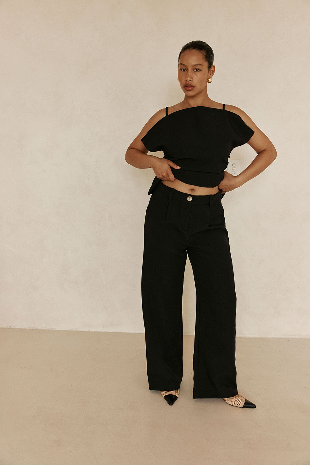 Naomi様⑥ Black Suiting Flared Naomi Pants – SABO