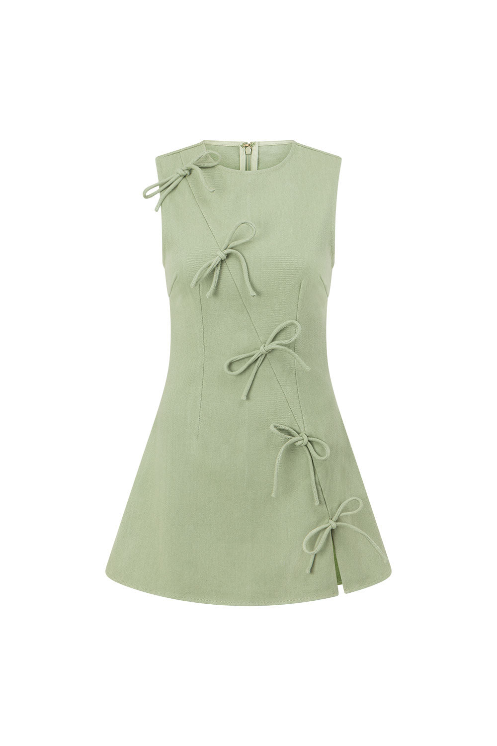 Sage Green A-Line Bow Mini Kapri Dress XXL | by SABO Sage Green A-Line Bow Mini Kapri Dress XXL | by SABO