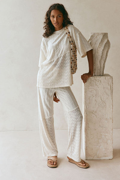 SSZ × YOKOO Pants Ivory Cream Woven Relax Ziri Pants – SABO