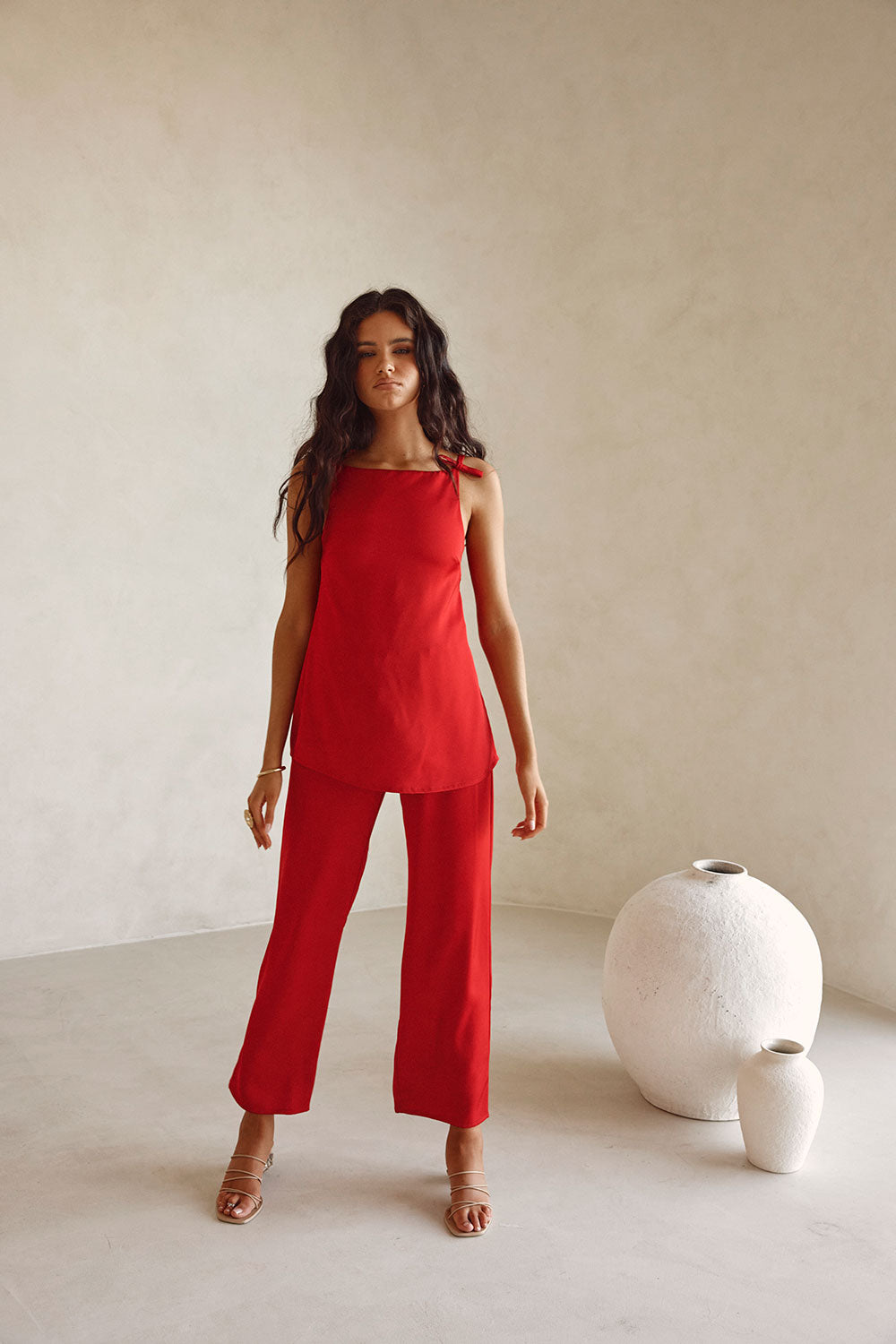 jumpsuit dress red Wide-Leg Long Prom Jumpsuit with Beads Light Blue / 4