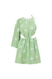 SAMPLE-Ronnie One Shoulder Dress - Gingham