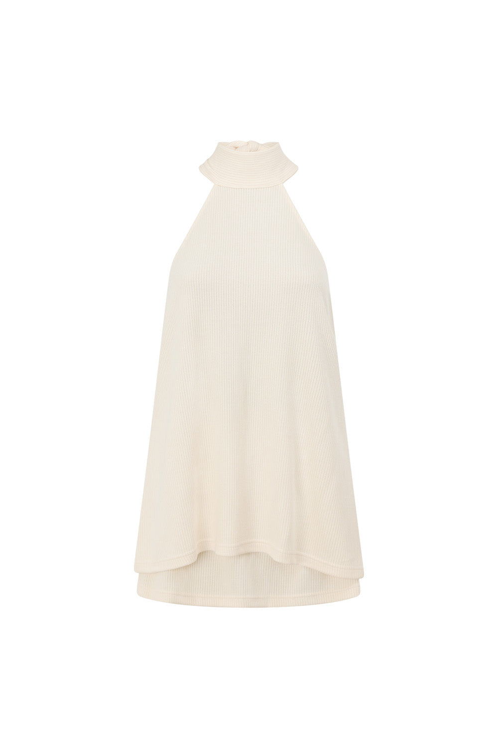 white ribbed halter neck dress Nayeli Knit Ribbed Halter Bodycon Midi Dress