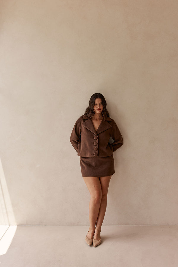 SAMPLE-Selah Skirt - Chocolate