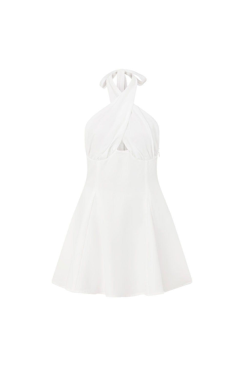 White Backless Cross Halterneck Mini Jorden Dress XXL | by SABO White Backless Cross Halterneck Mini Jorden Dress XXL | by SABO
